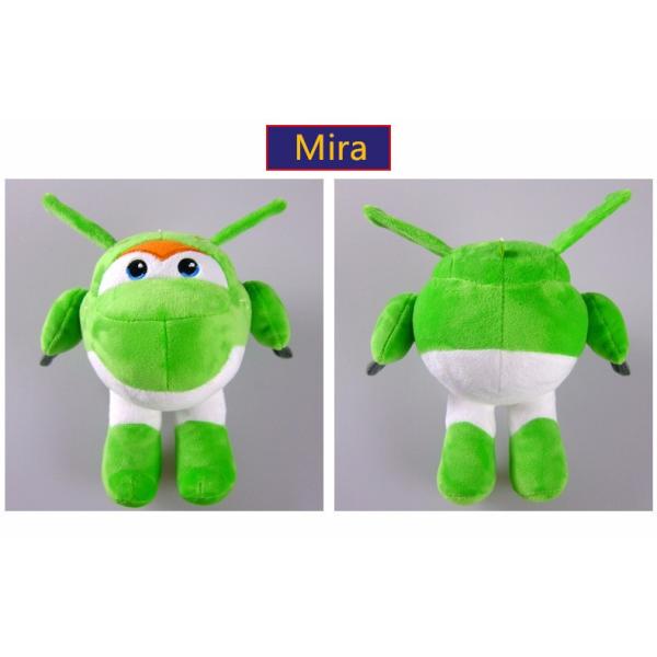 8 Style Cartoon Plush Toys 20cm Super Wings Airplane , Red / Green / Yellow Color