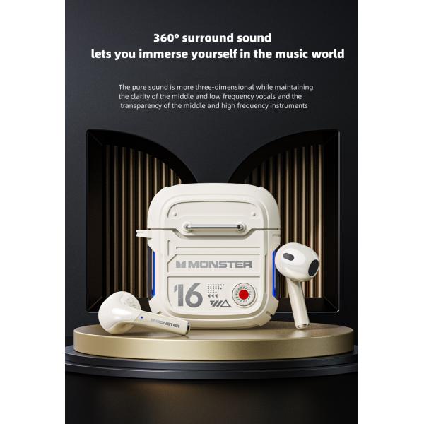 Monster XKT16 Noise Cancelling Earphones IPX4 Waterproof Comfort Wireless Earbuds