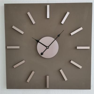 A0001 Grey Square Quartz Movement Decorative Wooden Clocks