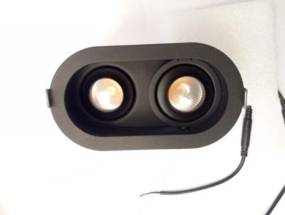 Warm White Two Head LED Spot Downlights Recessed Fixture 36 Degree Beam Angle