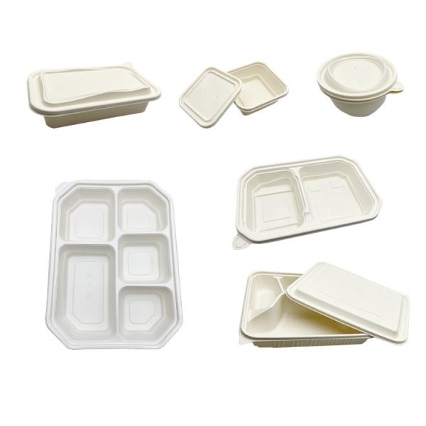 Disposable PLA Sheet For Thermoforming Four Compartment Plates Bagasse Dishes