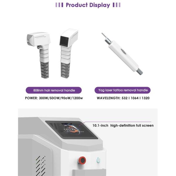Профессиональный лазер 2 диода 808nm в 1 приборе удаления татуировки лазера пикосекунды удаления волос