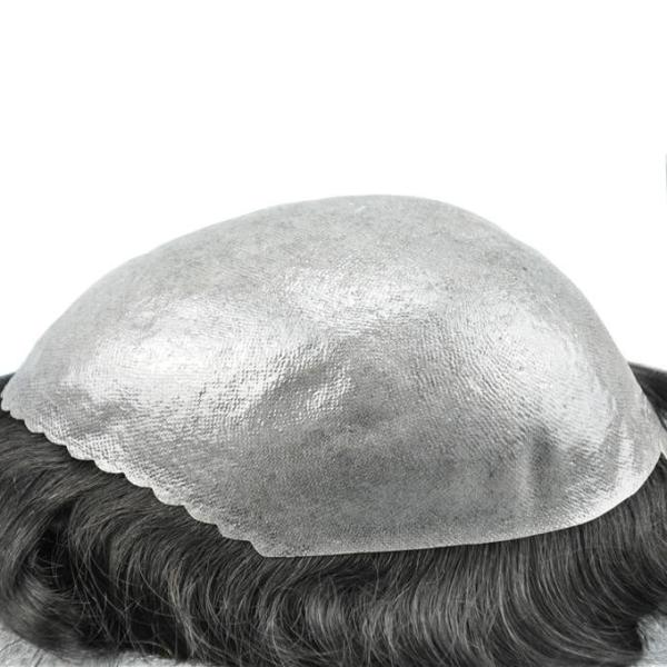 Toupee Hair Replacement System Short Length 0.4mm Thickness High Quality Toupees