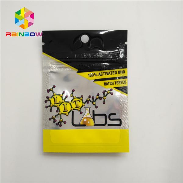 Wedding Cake Plastic Pouches Packaging Three Side Sealed Zipper Bags With Hologram Effect