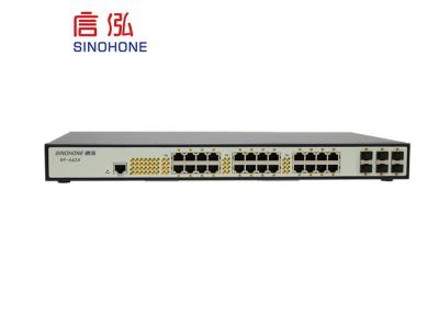 Low Consumption POE Fiber Optic Network Switch 1000M Gigabit 30 Ports