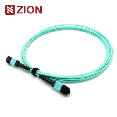 12 Fibras MTP Fêmea Para MTP Fêmea OM3 3.0mm LSZH MTP Patch Cord Medidores Personalizados