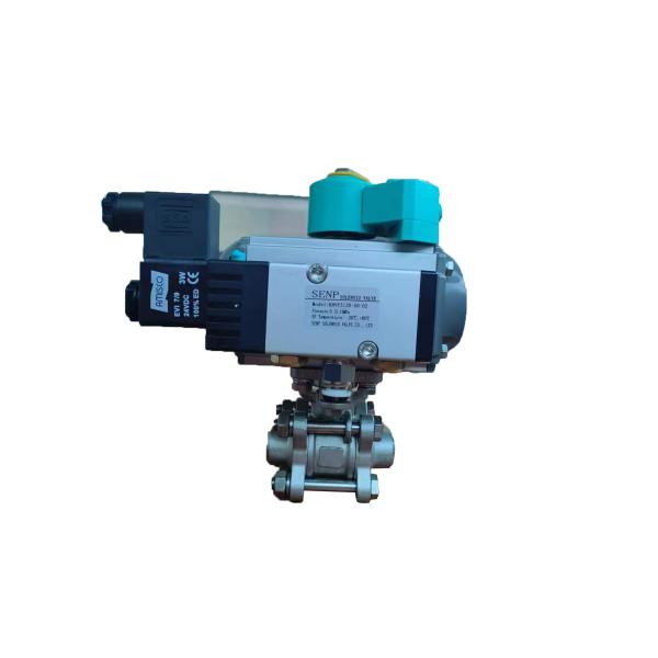 Butt Welding Pneumatic Valve Three Plate Stainless Steel Industrial Ball Valve