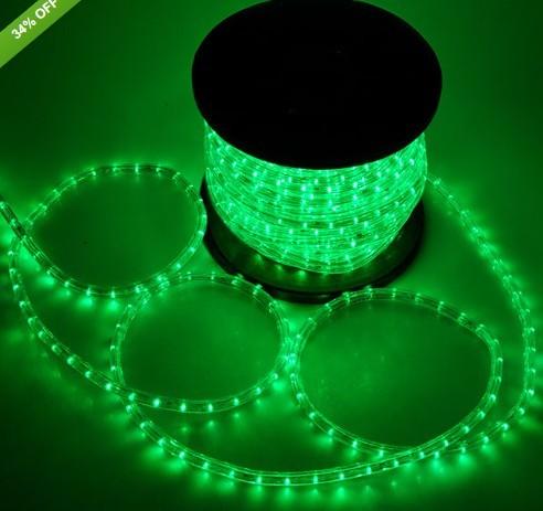 Low voltage 12v/24v 1/2'' 2 wire led rope light flat duralight