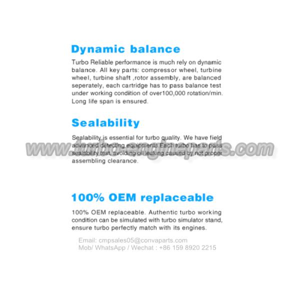 3539678 HX35 65.09100-7093 Turbo Engine Parts DH220-5 DH220-7