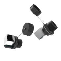 PA66 Nylon IP67 Conector de señal a prueba de agua de 90 grados Conector de cable de red de aviación