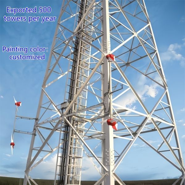 80M 4 Legged Angular Steel Lattice Self Supporting 5G 4G Wifi Microwave Telecom Cellular Antenna Tower