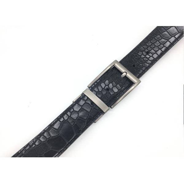 Mens Formal Suit Belt Reversible Leather 1-3/8”(35mm)Wide 1 For 2 Rotate Buckle