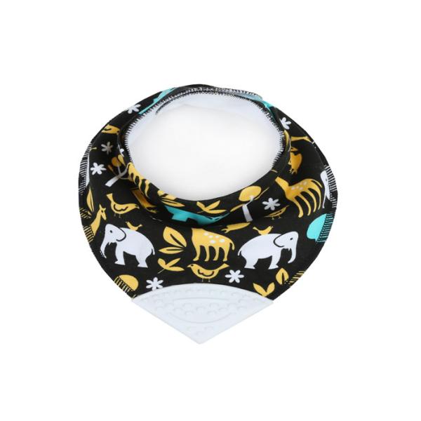 Personalized Colorful 100% Cotton Baby Teething Bibs Adjustable Size Eco Friendly