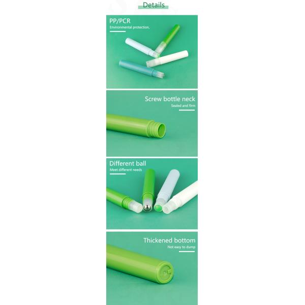 Metal Roller Ball Plastic Refillable Roll On Bottle 8ml for Perfume Essential Oil
