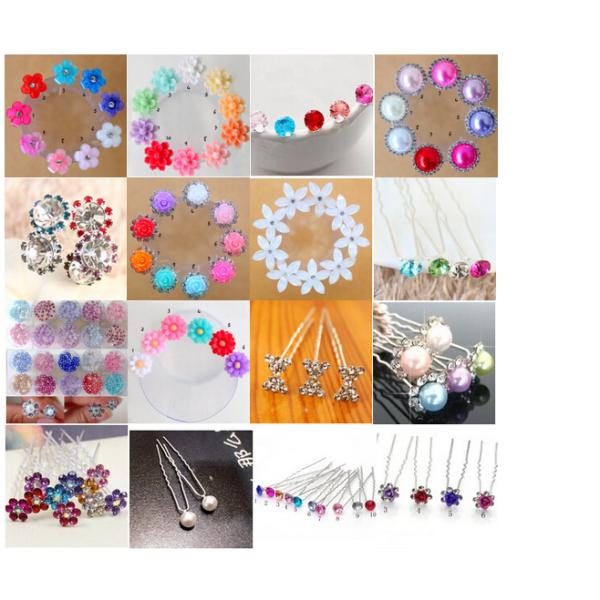 Children diamond bridal hair accessories hair fork U-shaped hairpin hairpin