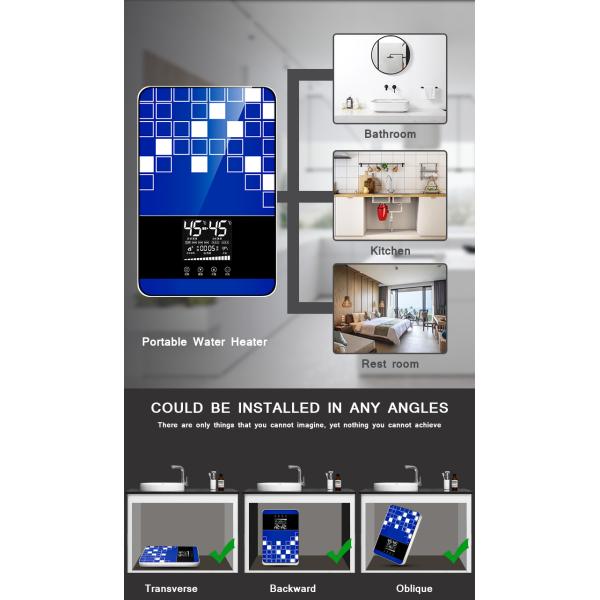 8000W Heating Instant Hot Water Heater Stainless Steel Wall Mounted