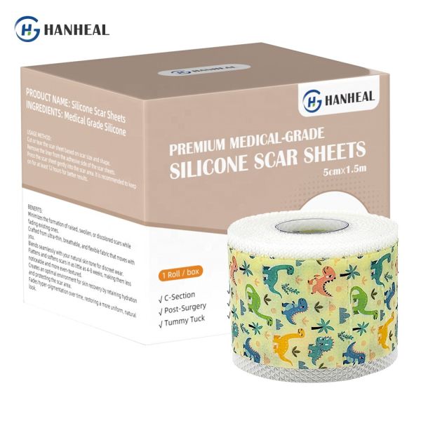 Custom Graphics Silicone Scar Patch Fade Resistant Medical Grade Scar Removal Sheets