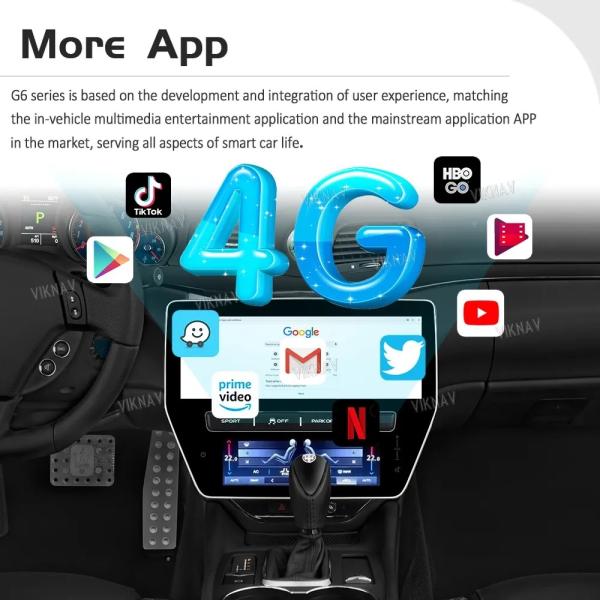 12.3дюймовое авторадио Для 2007-2015 Мазерати GT GC GranTurismo Мультимедийный проигрыватель GPS навигация 4G BT Wifi беспроводная Carplay