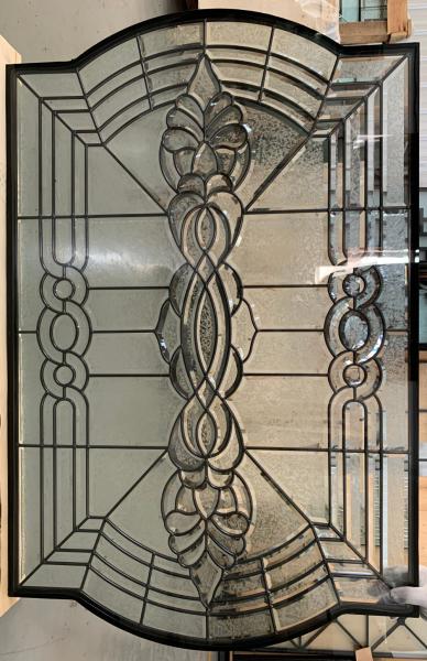 80 X 25in Door Leaded Glass