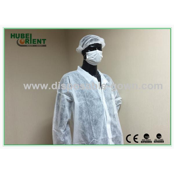 Polyethylene Disposable Lab Gowns With Shirt Collar approved CE MDR Certificate for Body protection