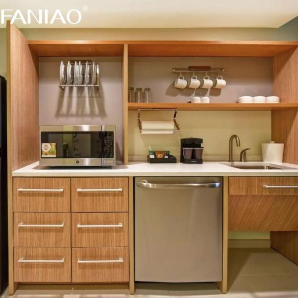 Kitchenette para apartamentos Armário de madeira pequeno todo em uma unidade de cozinha armários de cozinha modular