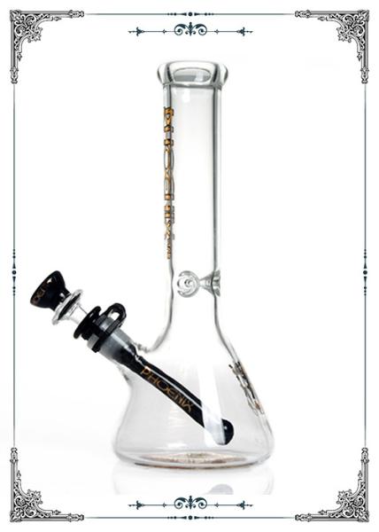PHOENIX STAR Beaker Bong Glass Water Pipe With Black Plastic Clip And Bowl