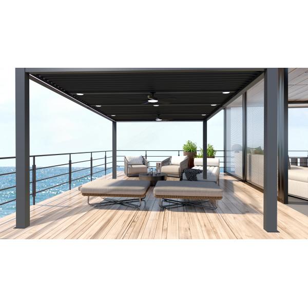 Techo eléctrico a la medida Pergolas Kit Gazebo de jardín Techo de apertura de aluminio Pergola a la medida para mansiones