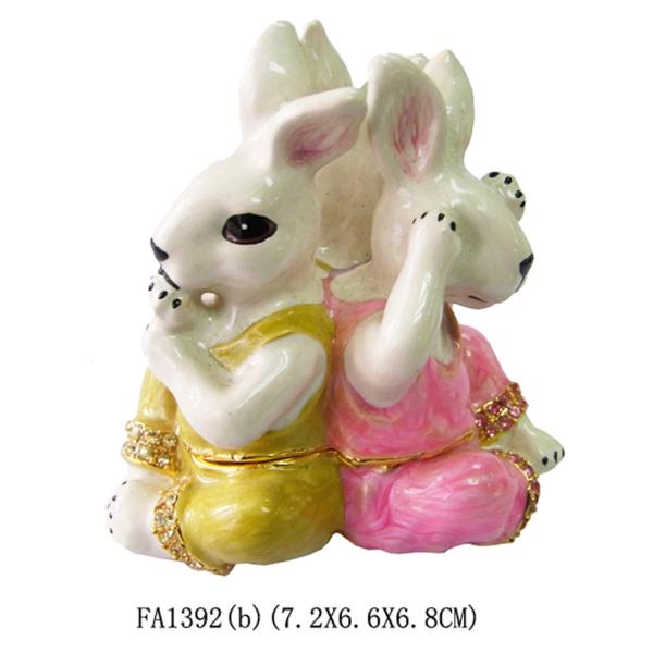 Easter Rabbit Trinket Box Rabbit Trinket Jewelry Box Bejeweled Box Cony Jewelry Trinket Box Easter Bunny Jewelry Box