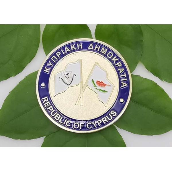 1.75 Inch Personalized Coins For Police And Army , Navy Custom Made Gold Coins