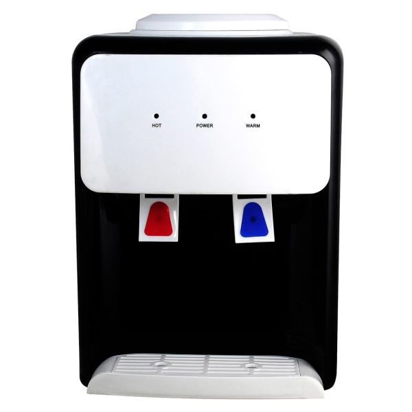 Black And White Push Tap Mini Desktop Water Dispenser With Full Plastic PP Housing