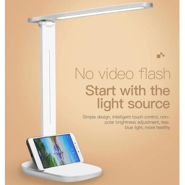 Лампа с регулируемой яркостью, складная лампа исследования ABS 2000MAH чтения стола 7W