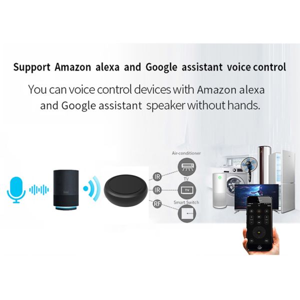 Tuya Smart Home Universal Remote Control Switch, DC 5V Relay Wifi IR RF, Tuya/Smartlife Compatible