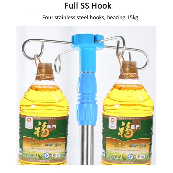 Поляк нержавеющей стали ИВ высоты регулируемый с рицинусами для больницы