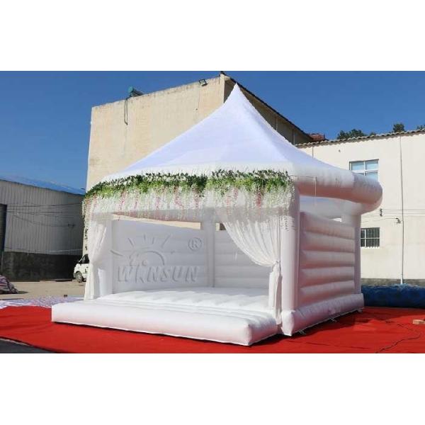 Wedding Themed Blow Up Bounce House Customized Size White Color EN14960