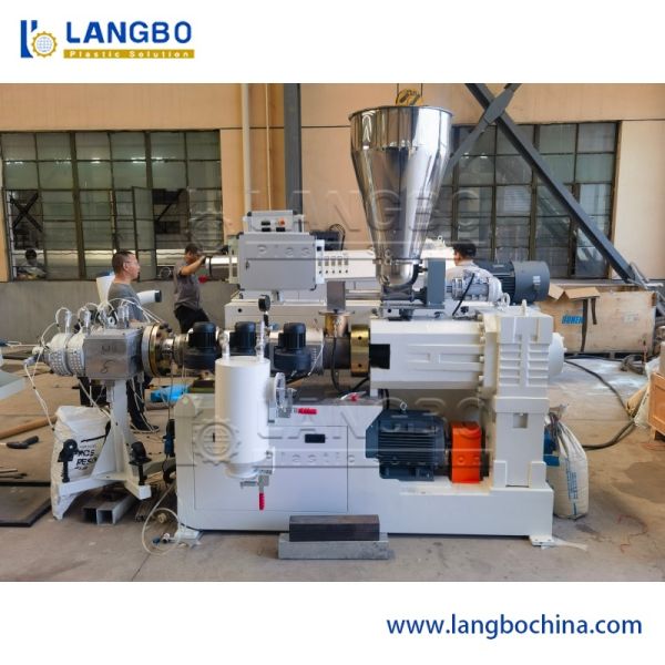 Double Outlet PVC Conduit Pipe Extrusion Manufacturing Making Machine Line