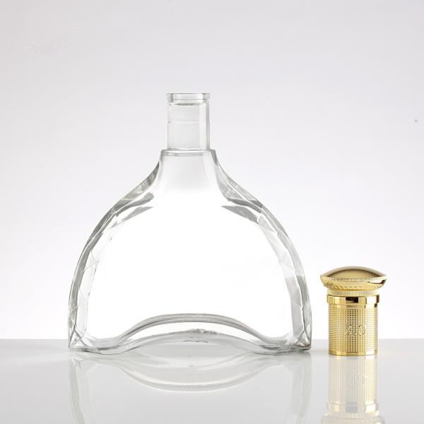 750ml garrafa de vinho de vidro vazio com plástico de cortiça garrafas de licor de luxo personalizado