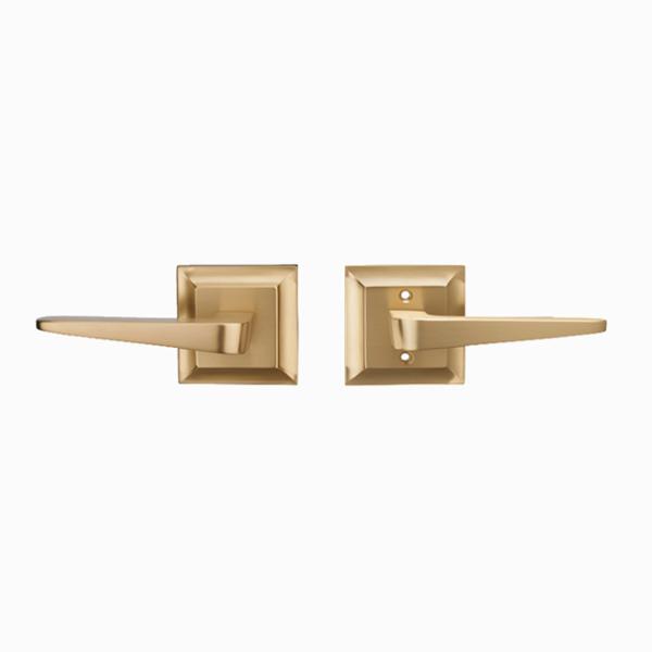 Amertop Privacy Door Lever, Locking Door Handle Set for Heavy Duty Interior Bathroom Bedroom Door