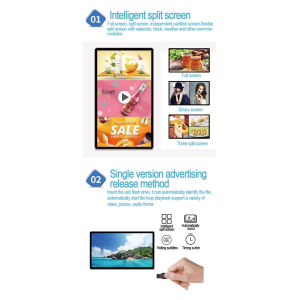 Indoor Stand Alone Double Sided Digital Signage Kiosk 55 Inch