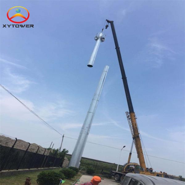 30M Galvanized Steel Tube Communication Antenna Mounting Pole