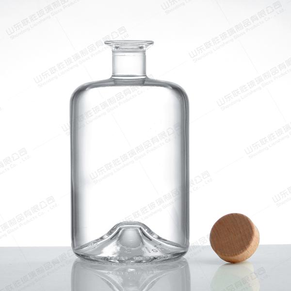 Стеклянная бутылка для водки, джина, виски, стеклянный воротник