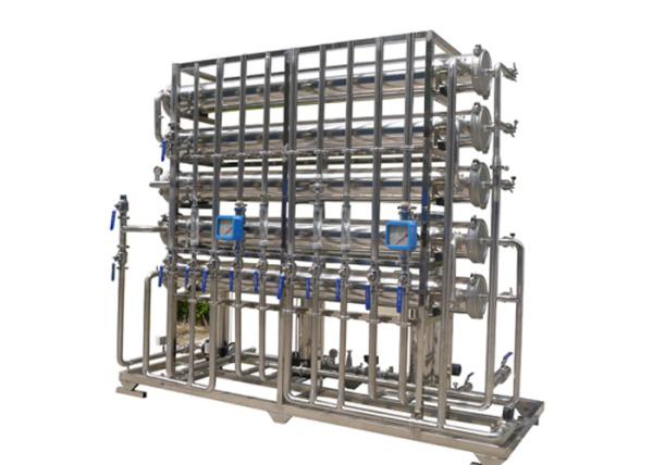 Stainless steel 2 stage RO Water treatment  Horizontal for ultra pure water 4 m3 / day 24000GPD