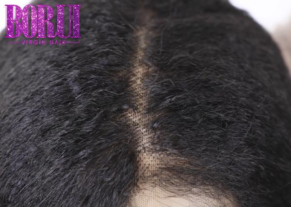 Straight Human Hair Lace Front Wigs Free Part Kinky Virgin 100% Swiss Natural Colors