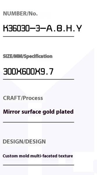 30x60cm Mirror Surface Ceramic Wall Tile for Living Room
