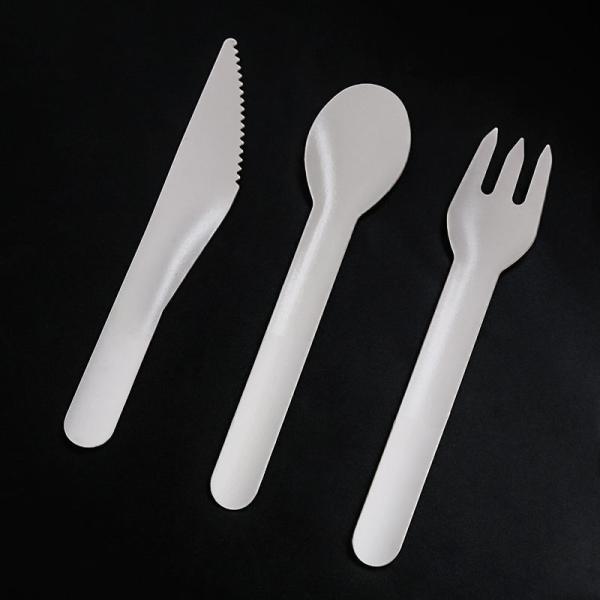 Biodegradable Disposable Paper Cutlery Paper Knife Fork & Spoon For Restaurant , Party
