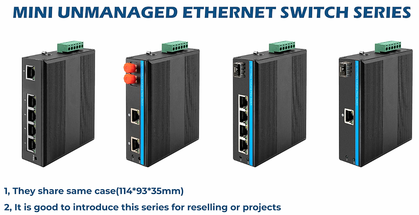 5 портовый коммутатор промышленного волокна 10/100M Fast Ethernet DIN Rail Unmanaged Fanless CE