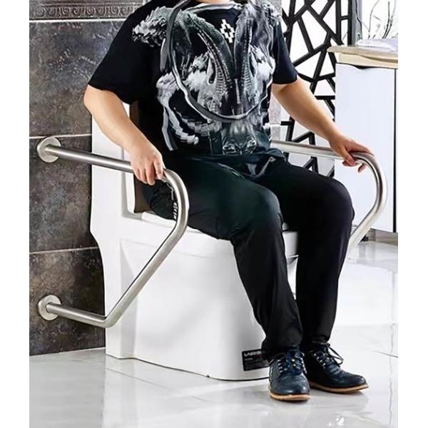 Non Slip Shower Stainless Steel Grab Bar 22 Inch U Shaped With Mirror Polishing