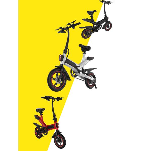 Lightweight Electric City Folding Bike Front & Rear Disc Brake 120kg Loading Ability