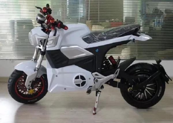 Direct Hub Motor Drive Electric Sport Motorcycle Disc Brake 70km / H Max Speed