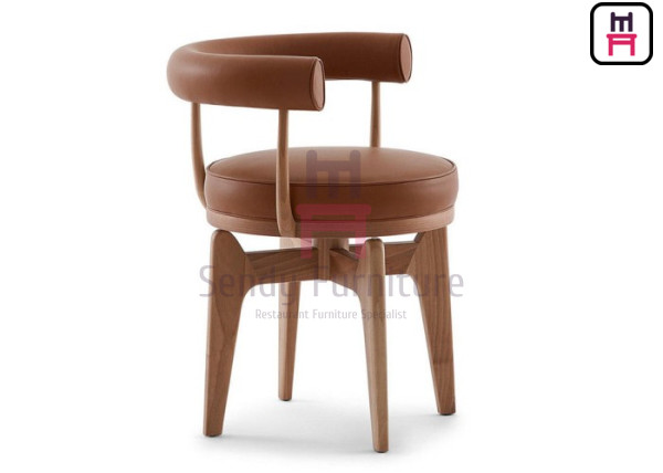 Classic Style Wood Restaurant Chair with Slatted Back and Multiple Seat Colors for Cafes and Bistros