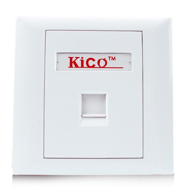 Kico  cat6 cat5 cat7 RJ11 RJ45 single port pvc faceplate  Type 86*86 Networking Faceplate